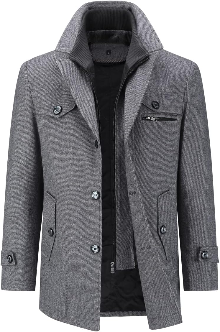 Donny – Wool-Blend Classic Overcoat for Men