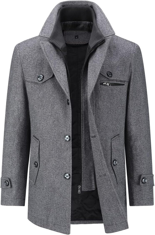 Donny – Wool-Blend Classic Overcoat for Men
