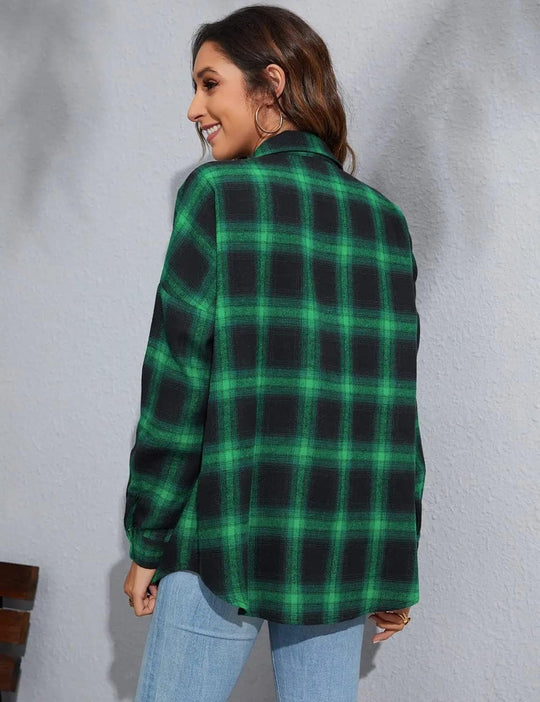 Taryn – Casual Plaid Button-Up Shirt for Women