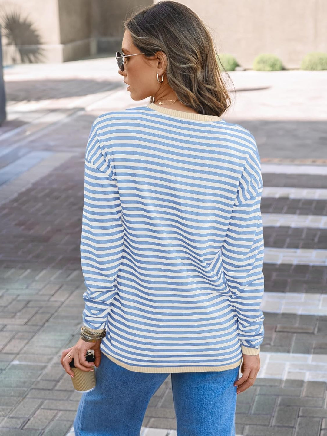 Cierra – Striped Long-Sleeve Casual Top for Women