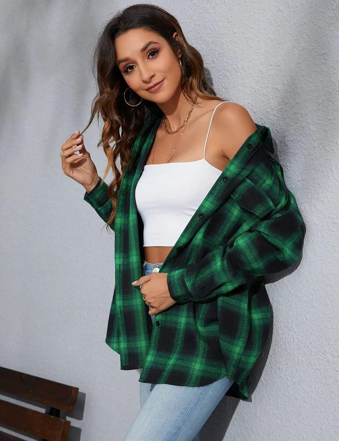 Taryn – Casual Plaid Button-Up Shirt for Women