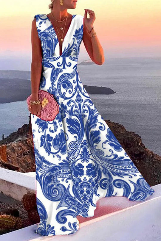 Mallory – Sunset Wrap Maxi Dress