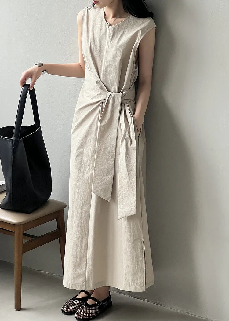 Nancey – Minimalist Linen Wrap Dress