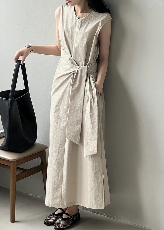 Nancey – Minimalist Linen Wrap Dress