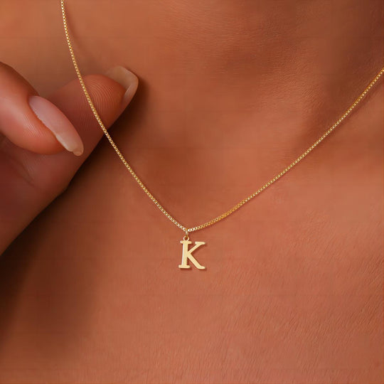 Alyssa – Gold Initial Pendant Necklace for Women