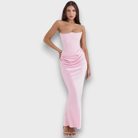 Isedra – Midi Dress with Sculptural Line