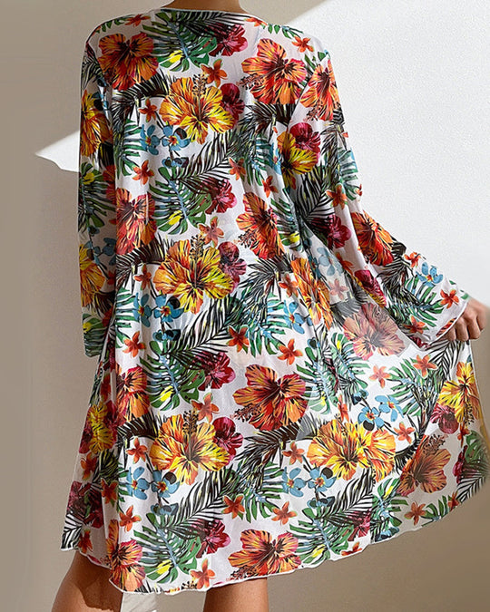 Kaija – Tropical 3-Piece Swimsuit & Cover-Up Set for Women