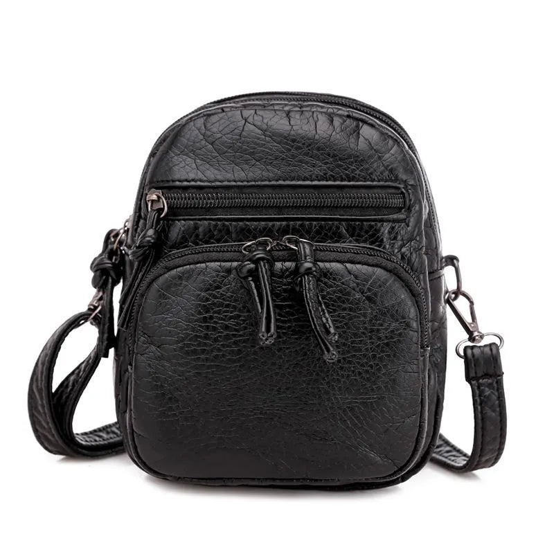 Amina – Sophisticated Leather Shoulder Bag with Magnetic Closure