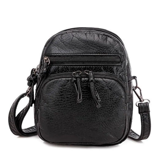 Amina – Sophisticated Leather Shoulder Bag with Magnetic Closure