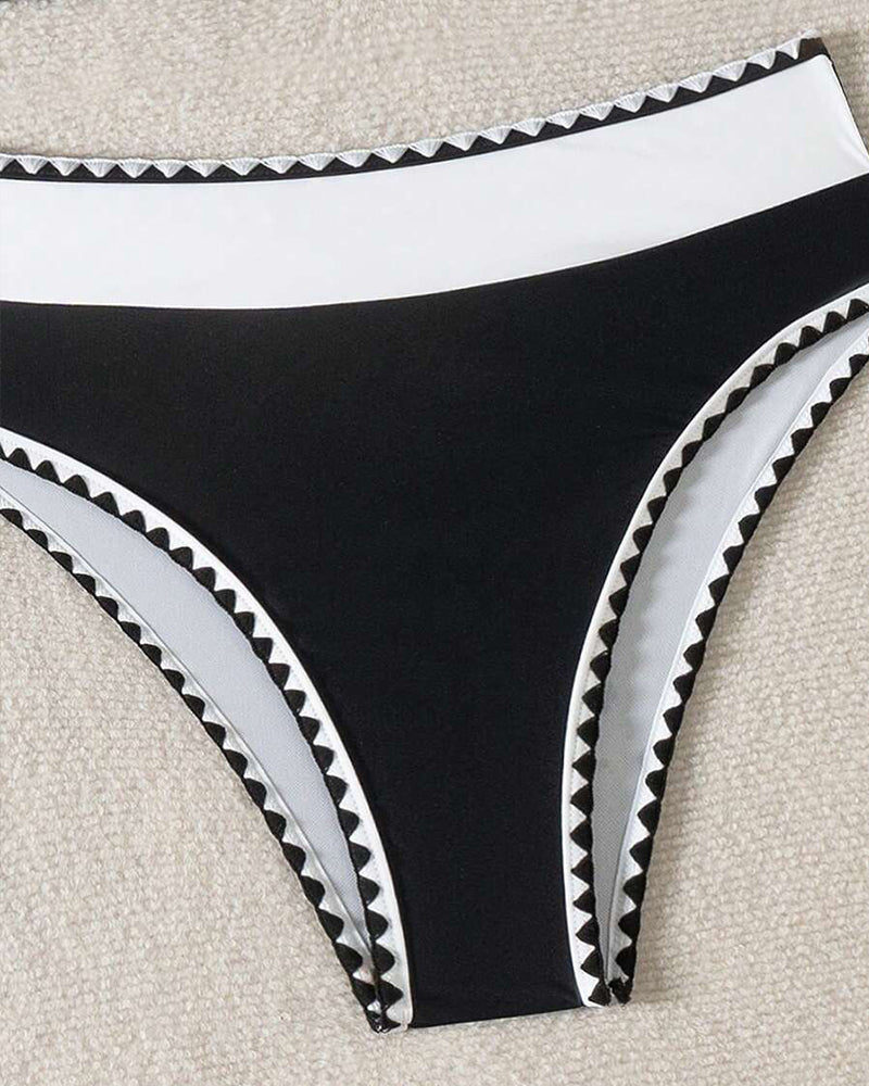 Oliwia – Geometric Trim Bikini Set for Women