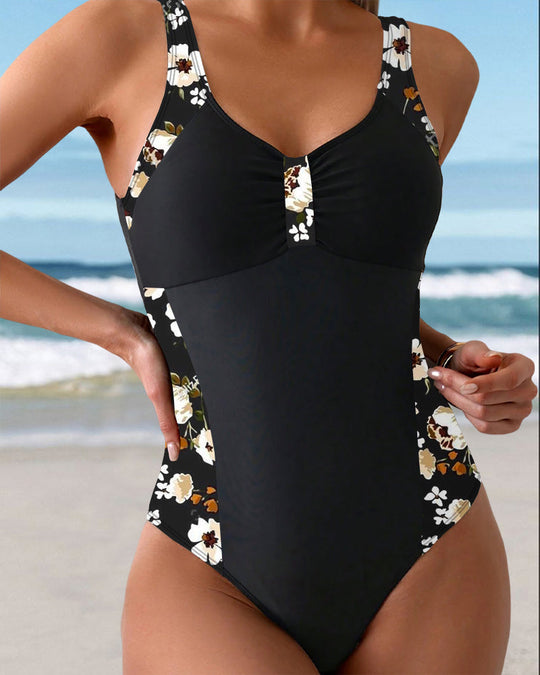 Zebidah – Floral Panel One-Piece for Women