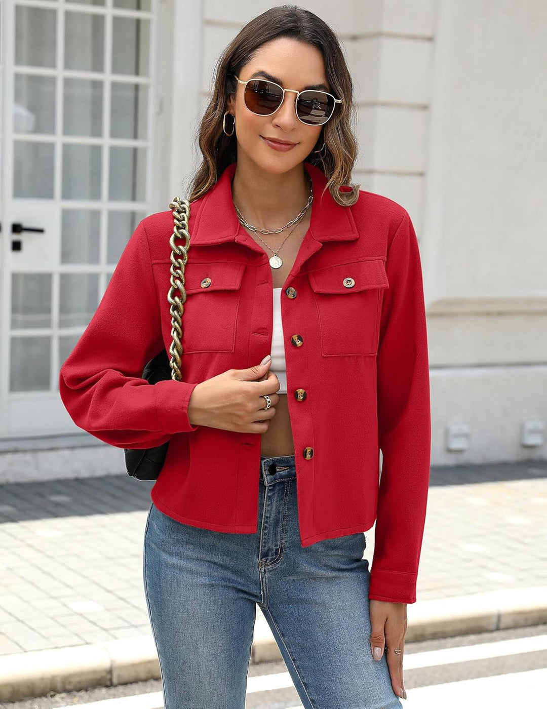 Danica – Plaid Button-Up Shacket for Women