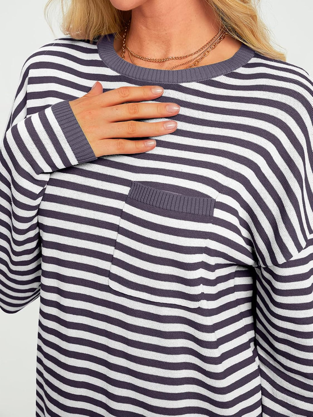 Cierra – Striped Long-Sleeve Casual Top for Women