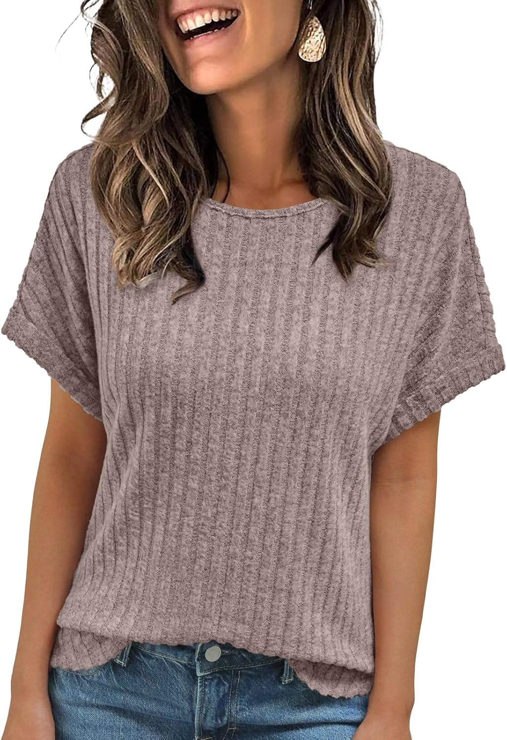 Jilly – Casual Knit Short Sleeve Top for Women