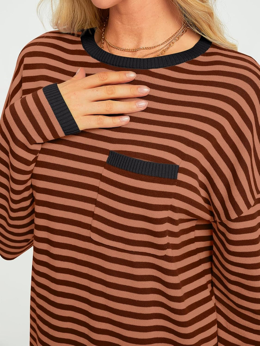 Cierra – Striped Long-Sleeve Casual Top for Women