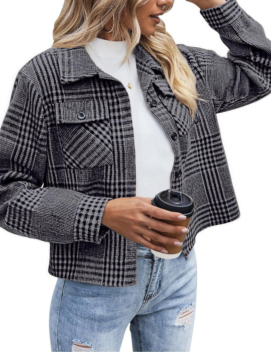 Danica – Plaid Button-Up Shacket for Women