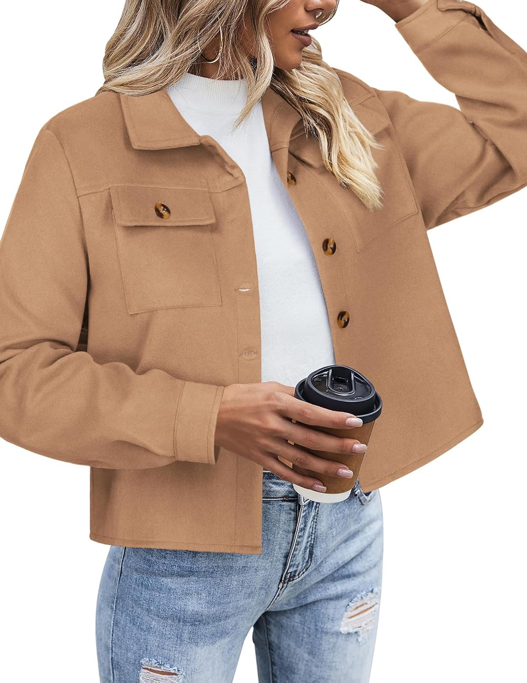Danica – Plaid Button-Up Shacket for Women