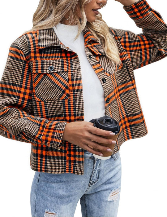 Danica – Plaid Button-Up Shacket for Women