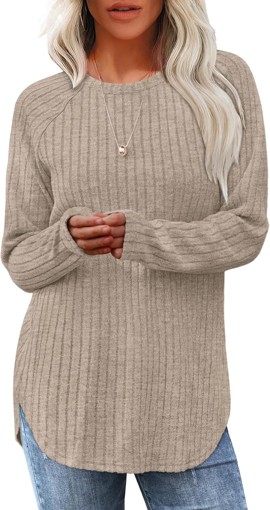 Jillian – Cozy Long-Sleeve Knit Top for Women