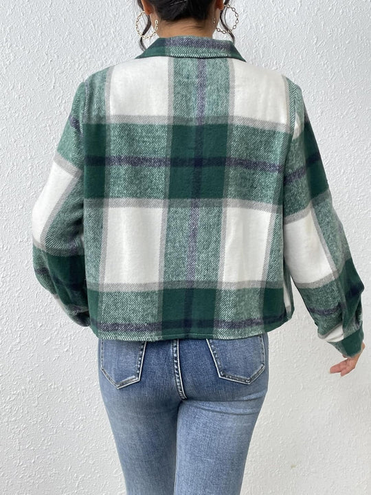 Danica – Plaid Button-Up Shacket for Women
