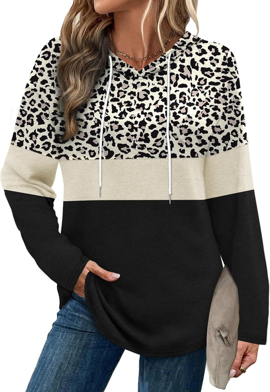 Addie – Plaid Hoodie Long-Sleeve Top for Women