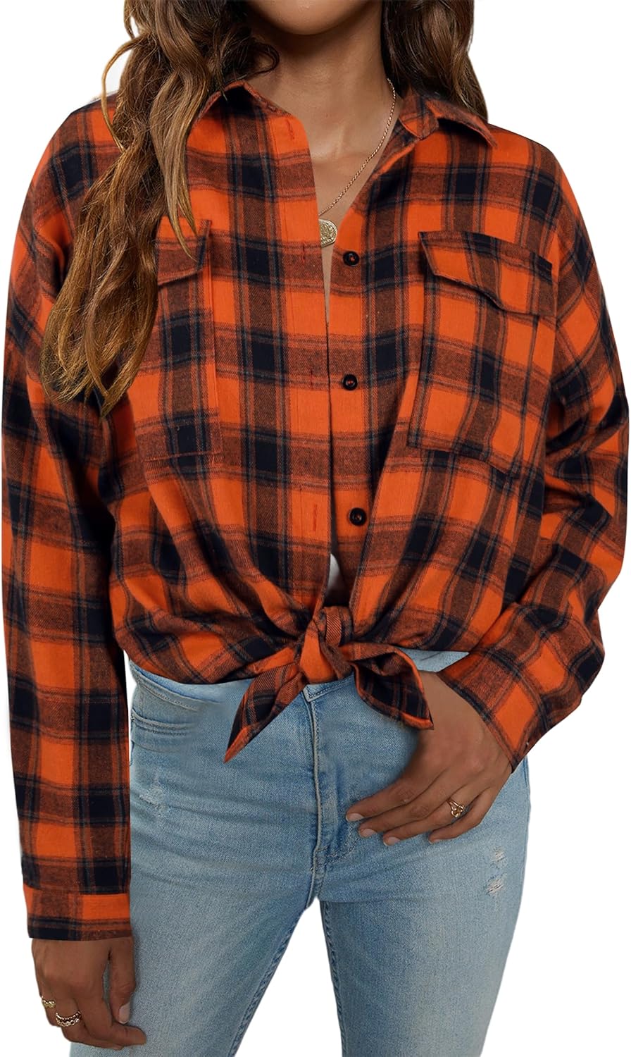 Taryn – Casual Plaid Button-Up Shirt for Women