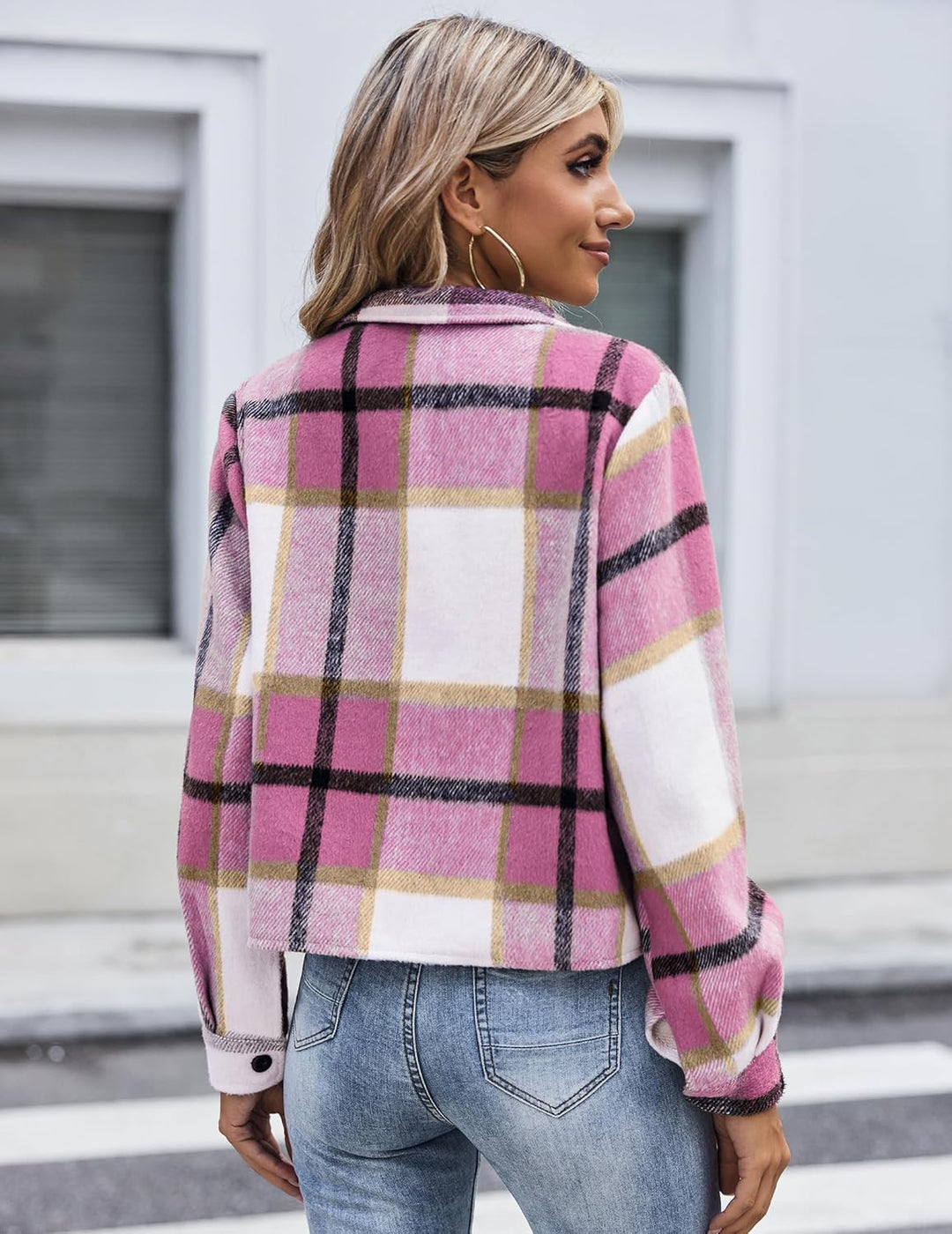 Danica – Plaid Button-Up Shacket for Women