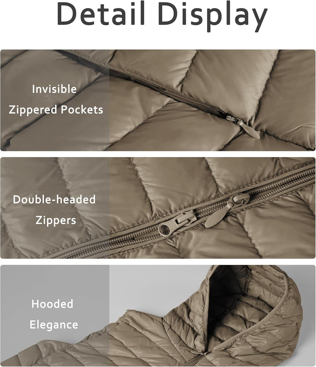 Jaimee – Long Hooded Down Puffer Vest for Women
