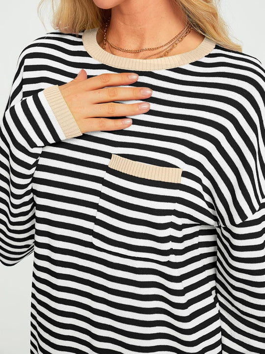 Cierra – Striped Long-Sleeve Casual Top for Women