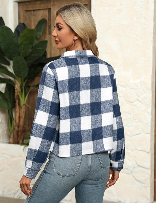 Danica – Plaid Button-Up Shacket for Women