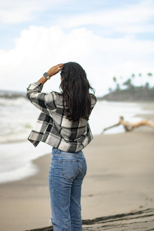 Danica – Plaid Button-Up Shacket for Women