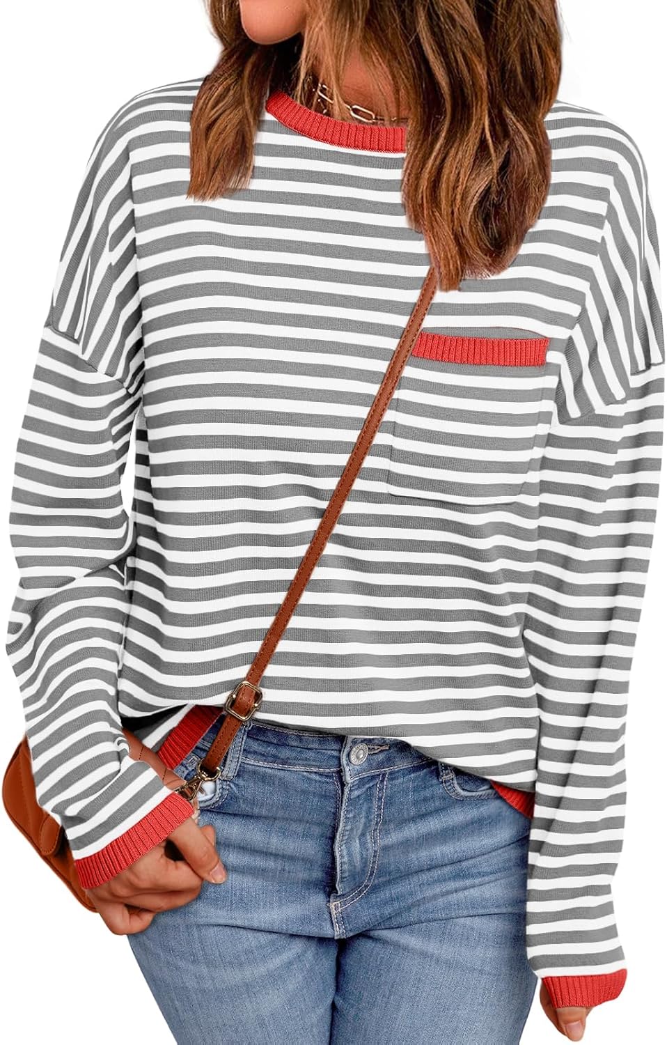 Cierra – Striped Long-Sleeve Casual Top for Women