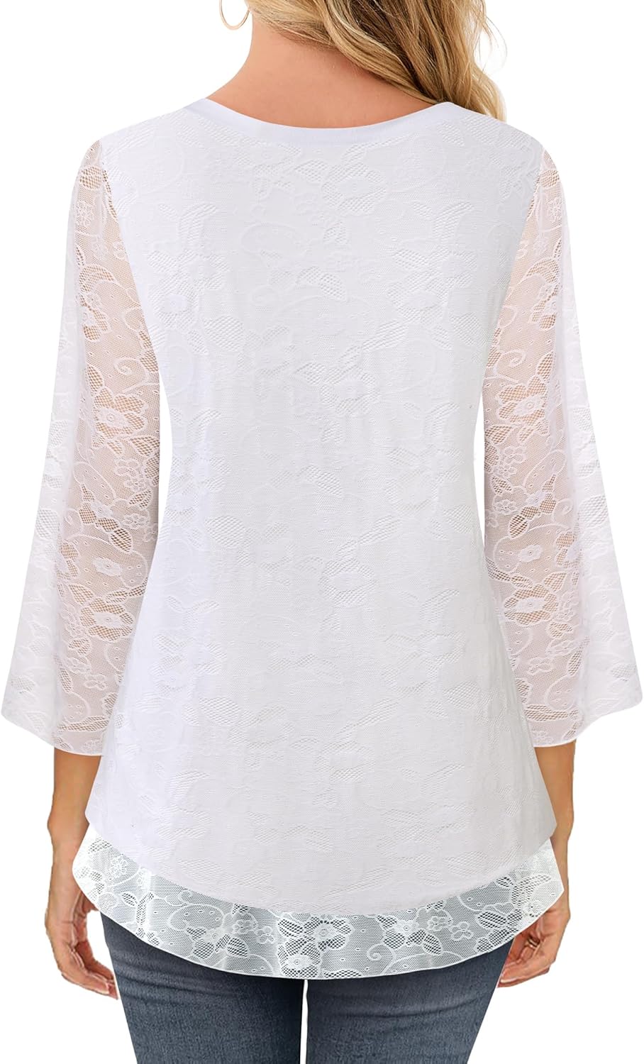 Justitia – Flowy 3/4 Sleeve Chiffon Blouse for Women