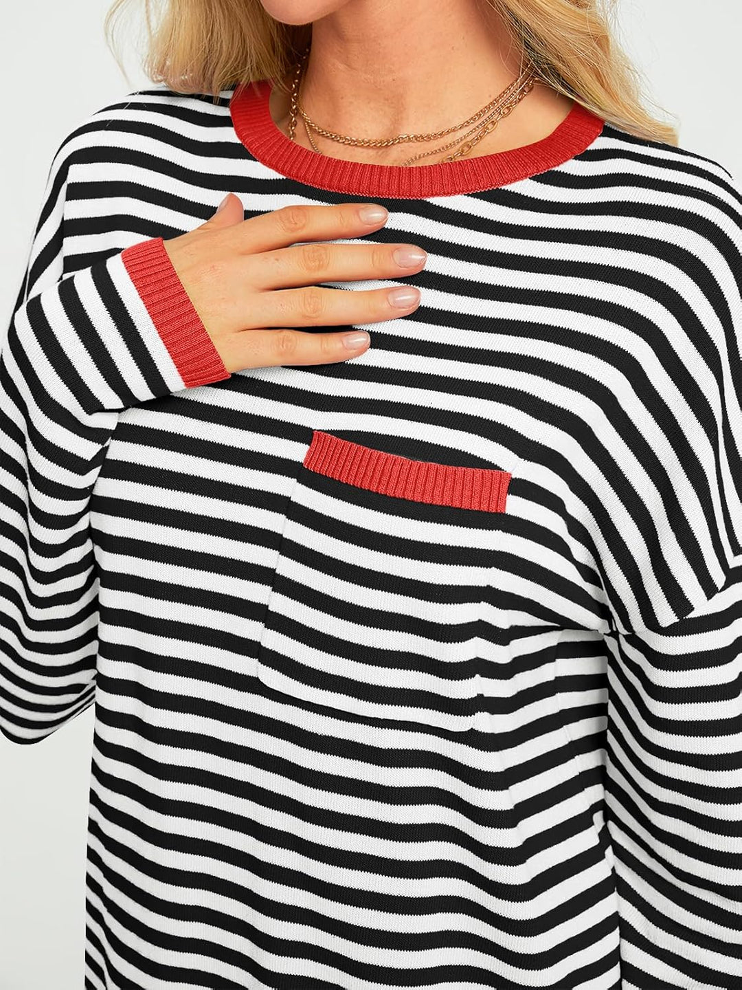 Cierra – Striped Long-Sleeve Casual Top for Women