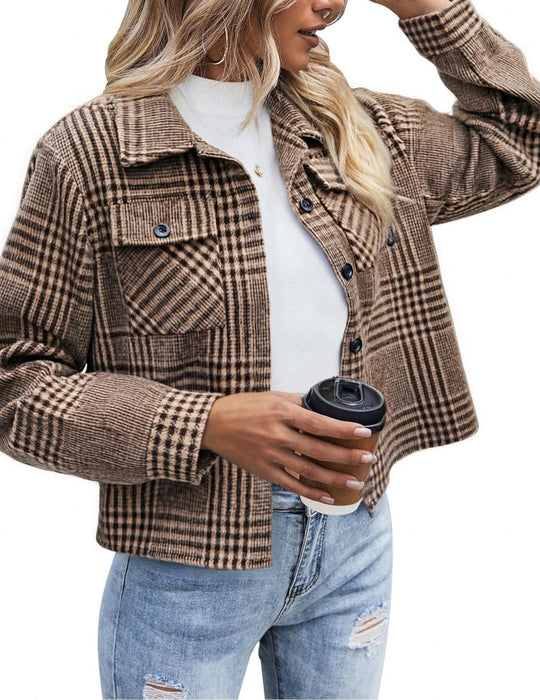 Danica – Plaid Button-Up Shacket for Women