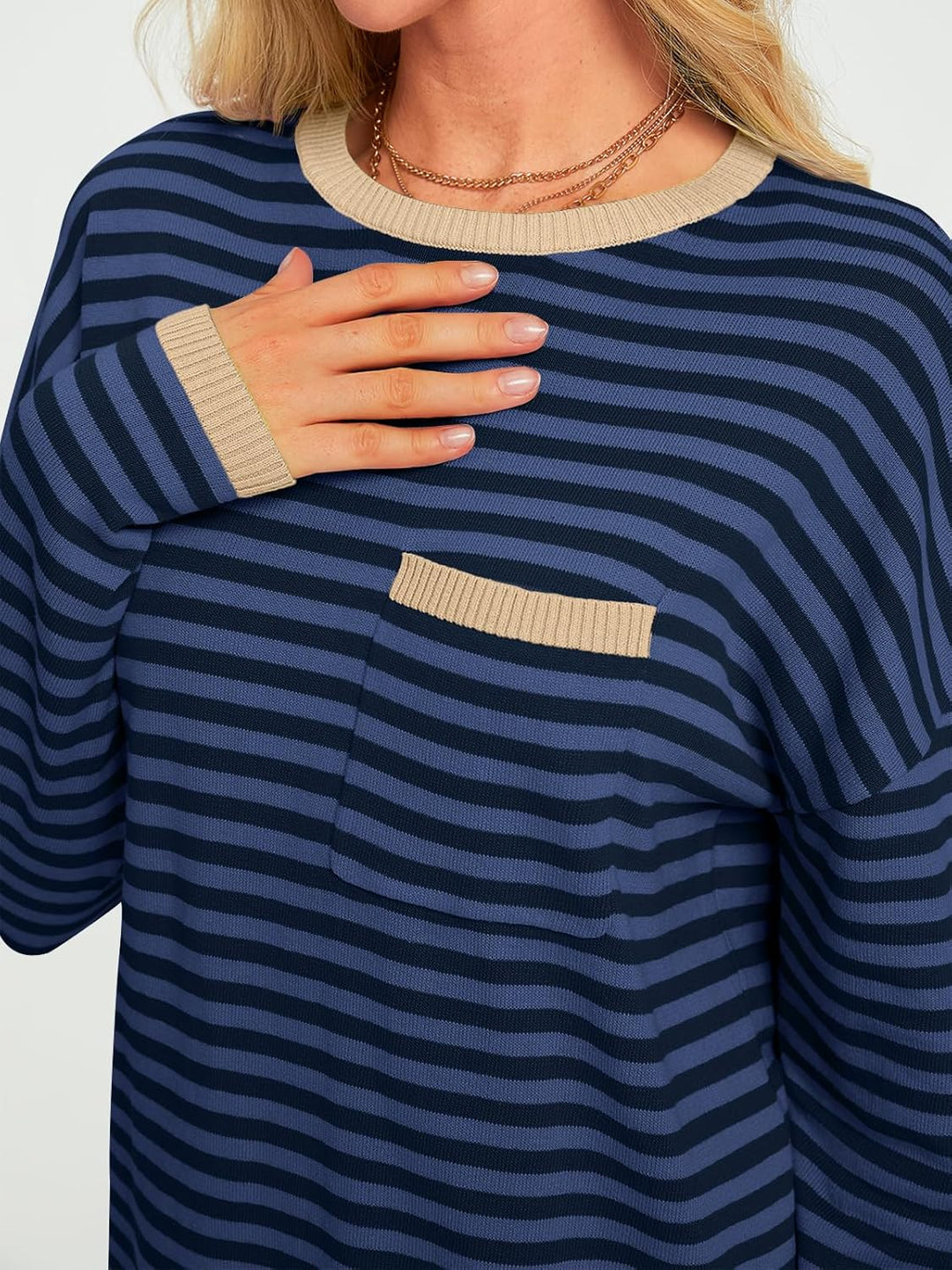 Cierra – Striped Long-Sleeve Casual Top for Women