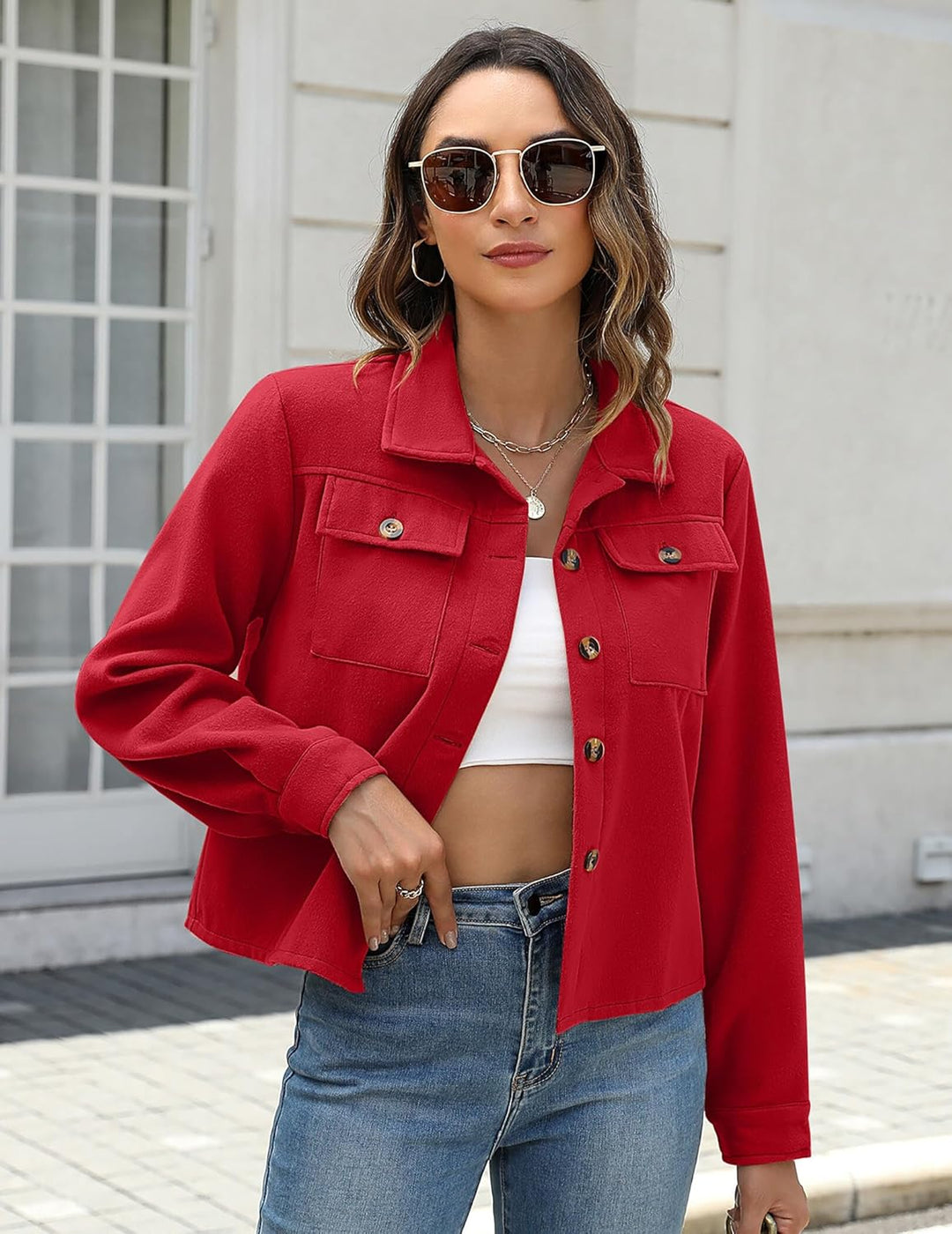 Danica – Plaid Button-Up Shacket for Women
