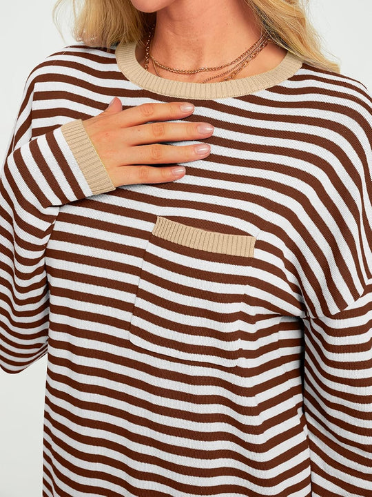 Cierra – Striped Long-Sleeve Casual Top for Women
