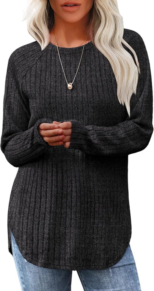Jillian – Cozy Long-Sleeve Knit Top for Women