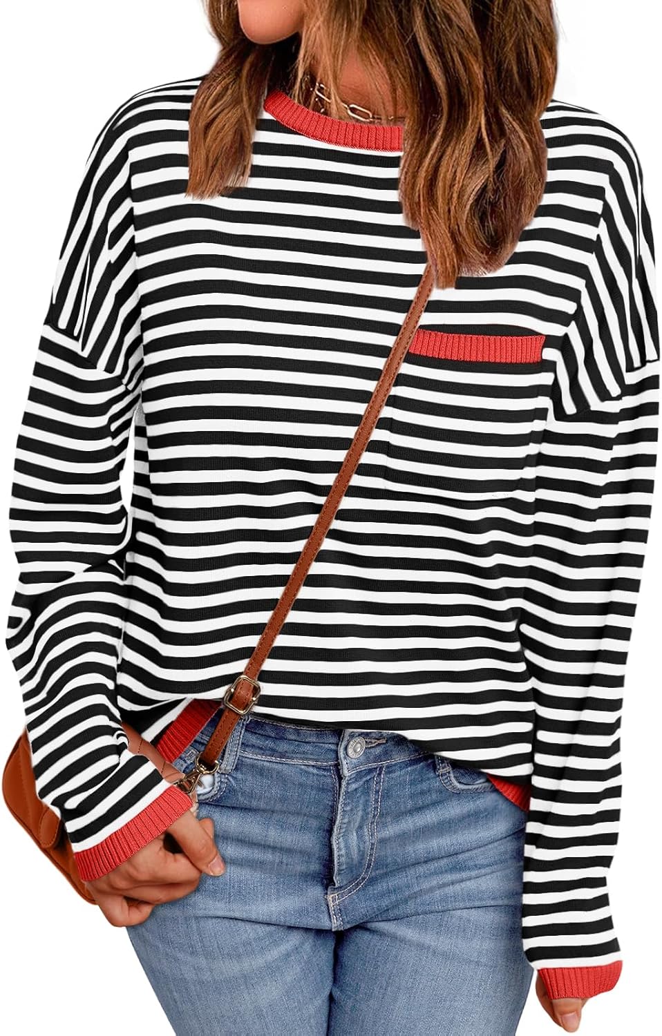 Cierra – Striped Long-Sleeve Casual Top for Women