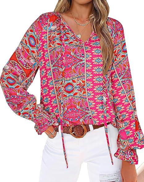 Carmela – Ruffle Short Sleeve Tunic Top for Women
