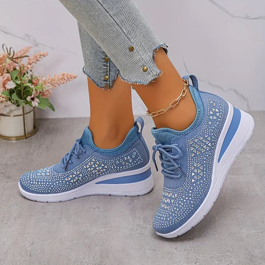 Cyan – Lightweight Knit Sneakers for Women