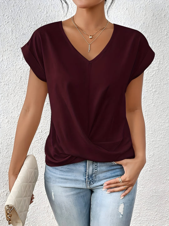 Alvessa – Twist Front V-Neck Blouse