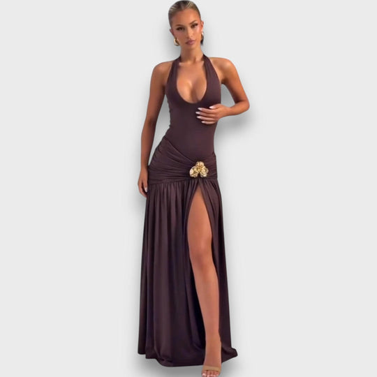 Merion – Summer Dress with Slit and Waist Detail