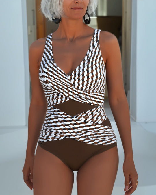 Zeruiah – Geometric Illusion Swimsuit for Women