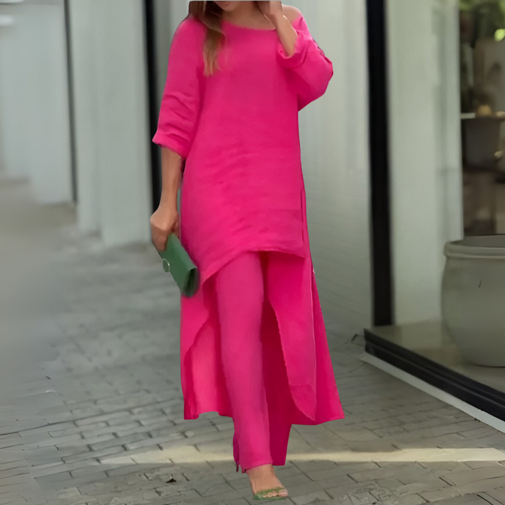 Mahveen – Flowing Asymmetrical Tunic Set for Women