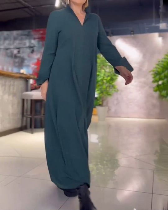 Evia | Airy Long Dress with Side Split