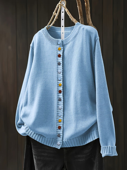 Janiyah – Button-Detail Knit Cardigan for Women
