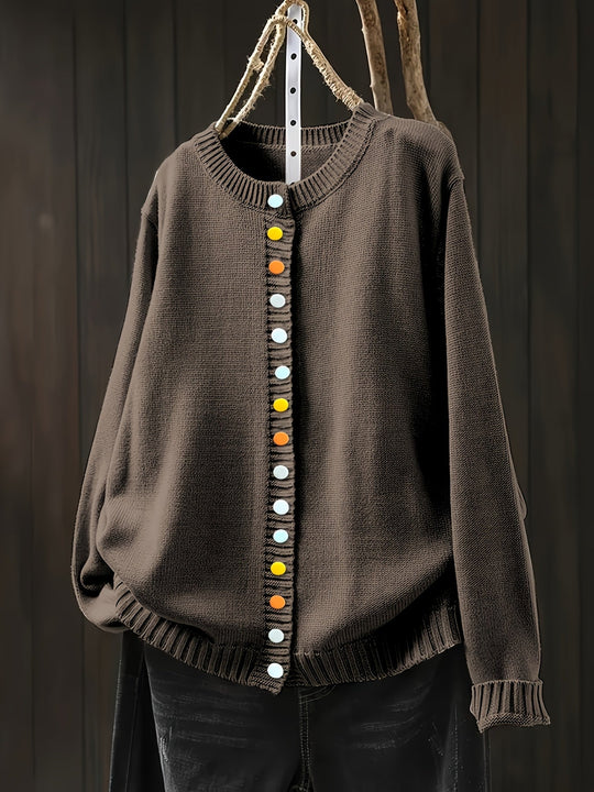 Janiyah – Button-Detail Knit Cardigan for Women