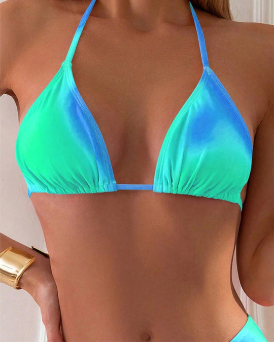 Lyvessa – Tie-Dye Triangle Bikini Set for Women